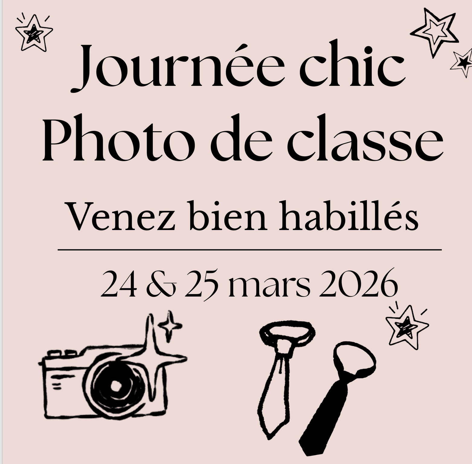 AFFICHE PHOTOS DE CLASSE ET ELEGANCE (1)